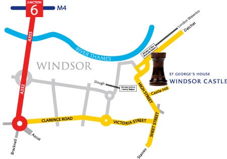 Map to Find St Georges House Windsor - stgeorgeshouse.org